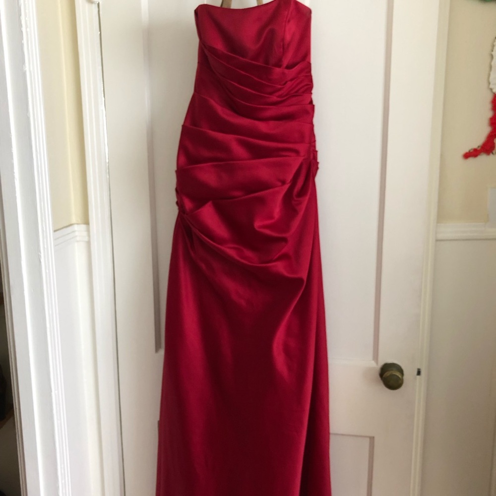 Red formal gown